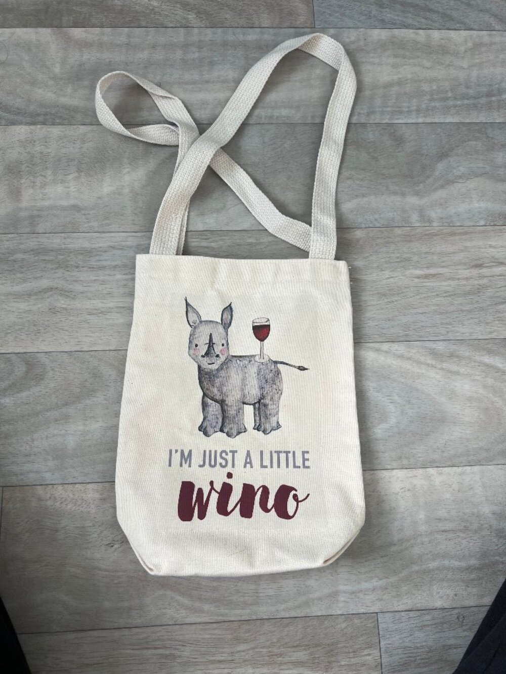 Handmade Canvas Tote/Wine Bag with Divider
